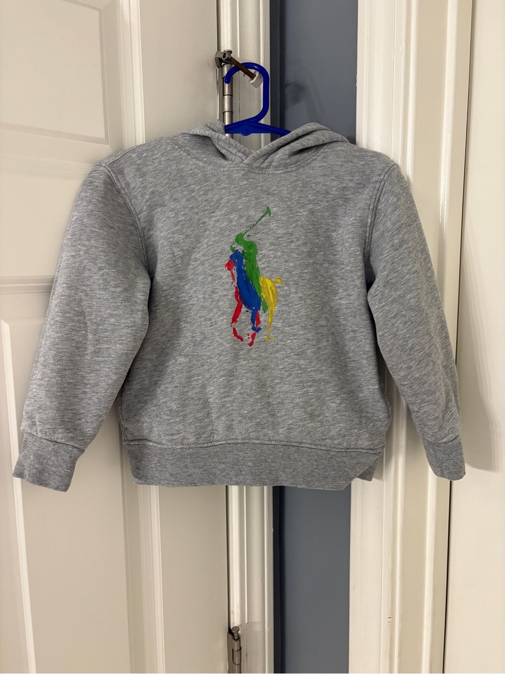 Polo by Ralph Lauren Gray Hoodie with Multicolor Pony Logo